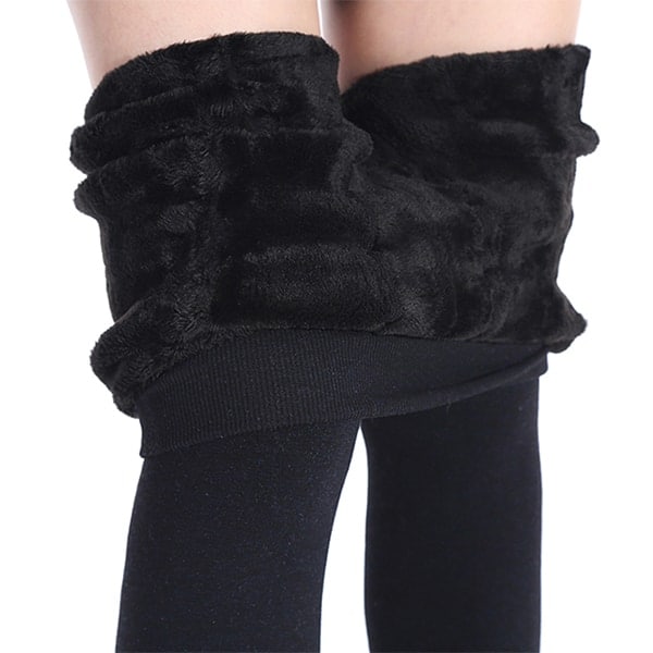 Collant Termici Foderati In Pile Da Donna, Vita Alta 220g, Caldi E Morbidi Per Inverno, Colore Pelle E Nero