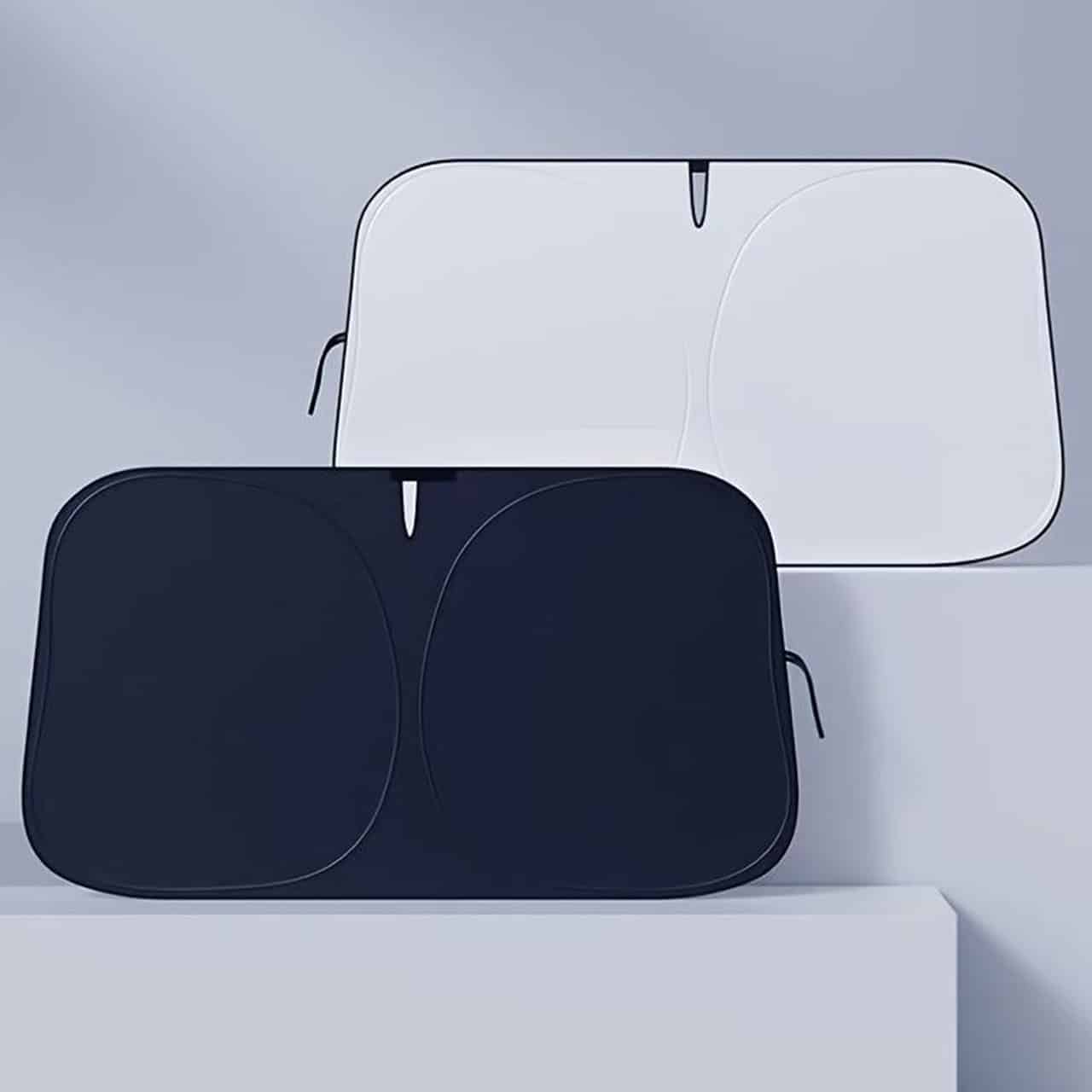 Fulenyi Parasole Pieghevole Per Auto – Tenda Parabrezza Retrattile 140x70 Cm, Protezione UV, Con 4 Protezioni Laterali (Opzionale)