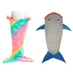 TailsBlanket, una coperta per bambini a forma di coda di sirena o di squalo