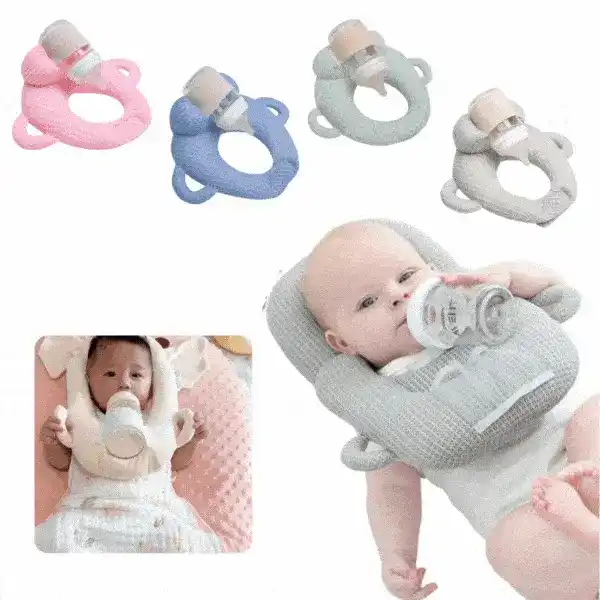 Cuscino per l’allattamento con portabiberon