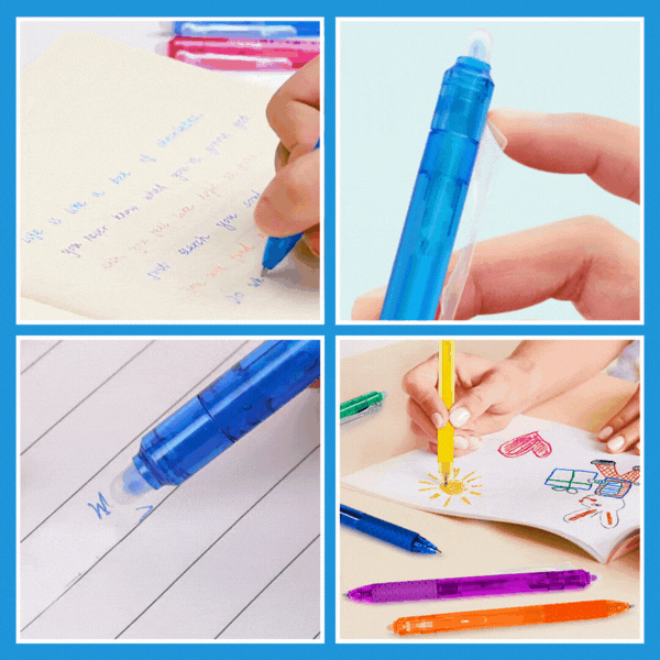 Penna gel con gomma, CANCELLABILE (1+1 GRATUITO )