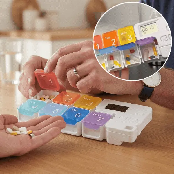Portapillole elettronico con promemoria, MediReminder