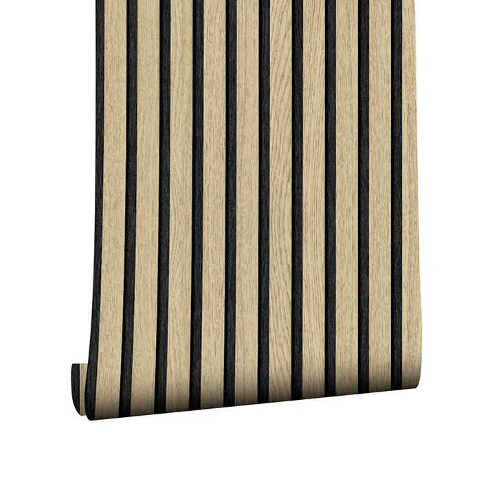 SlatWall, adesivo autoadesivo con aspetto di legno naturale (300 x 45 cm) (1+1 GRATUITO )